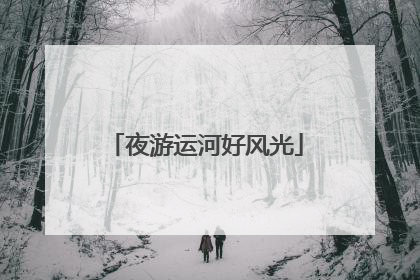 夜游运河好风光